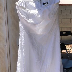 JCrew White strapless cotton summer dress